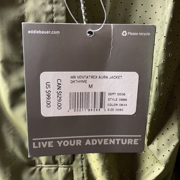 Eddie Bauer Ventatrex Aura Jacket Nwt 